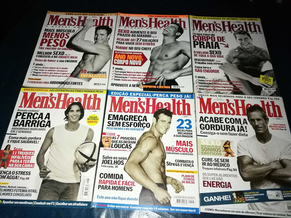 Revistas Mens Health - Edições PT (nº5,7,10,16,37 e 38) ED PORTUGUESA