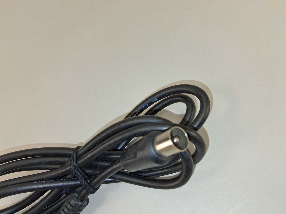 N250 Kabel Antenowy TV Koncentryczny Wtyk Męski Żeński Czarny RTV