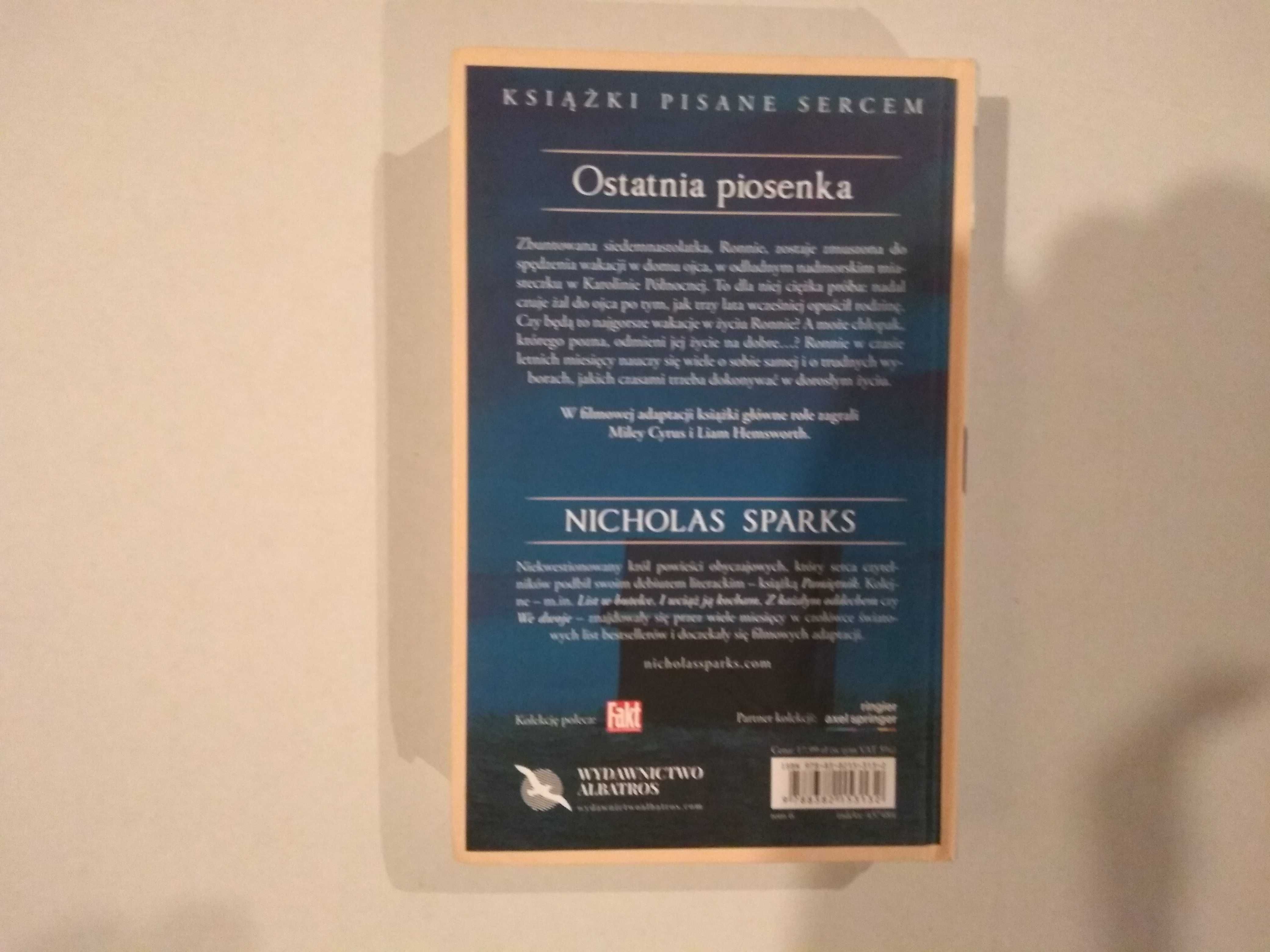 Dobra książka - Ostatnia piosenka Nicholas Sparks (NOWA)