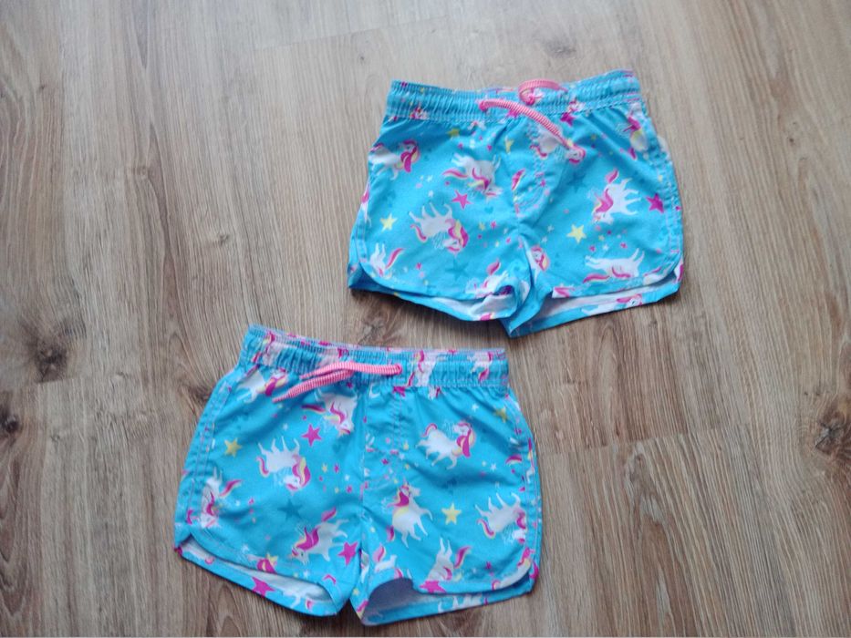 2 pary szorty krótkie spodenki 98/104 cm bliźniaczki
