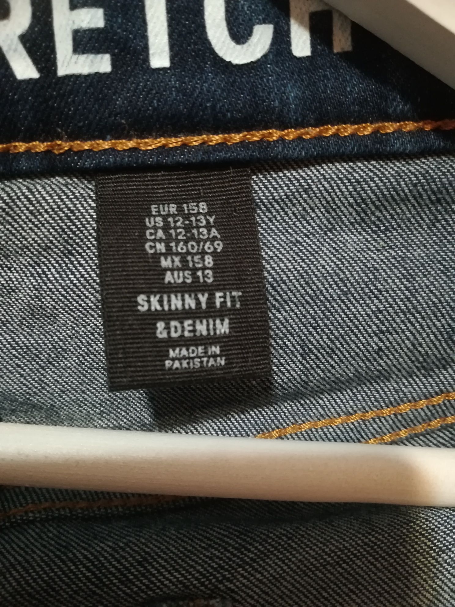 Jeansy skinny fit, H&M rozmiar 158 cm, S