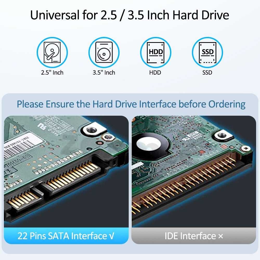 USB 3.0 SATA переходник для дисков 3.5"/2.5" HHD/SSD CD/DVD +Б.П.12V2A