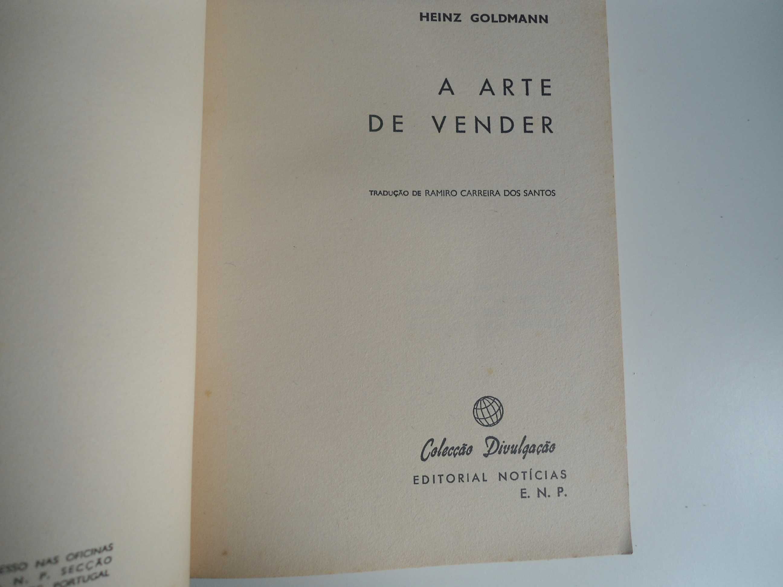 A Arte de Vender por Heinz M. Goldmann