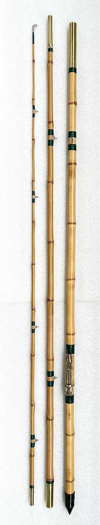 Przepiękna wędka bambusowa trzy składowa w stylu retro 420 cm