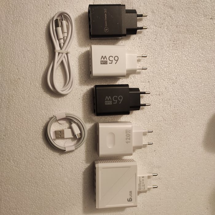 Быстое зарядное устройство 65W-190W+кабель10А USB на 4 -6портов