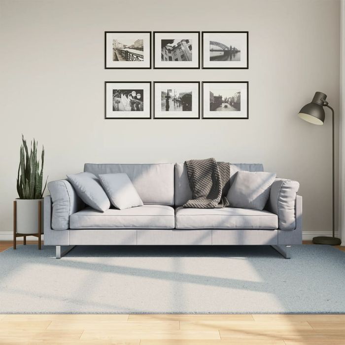 Vidaxl Dywan Huarte Z Krótkim Włosiem, Niebieski, 160X230 Cm