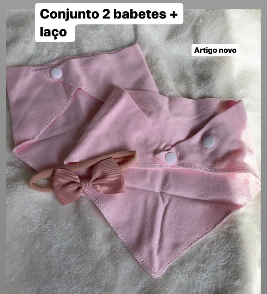 Conjunto 2 babetes + laço(artigo novo)