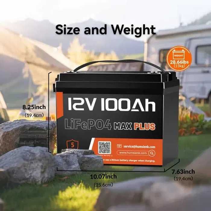 Akumulator Humsienk 12V 100Ah MAX LiFePO4