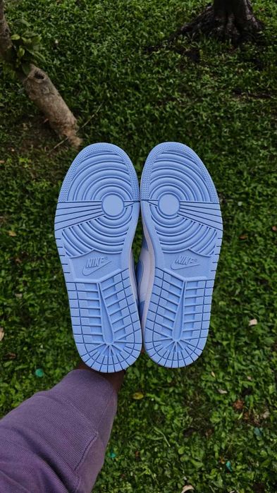 Sapatilhas Nike Jordan 1 Low White 'Ice Blue' - Branco e Azul