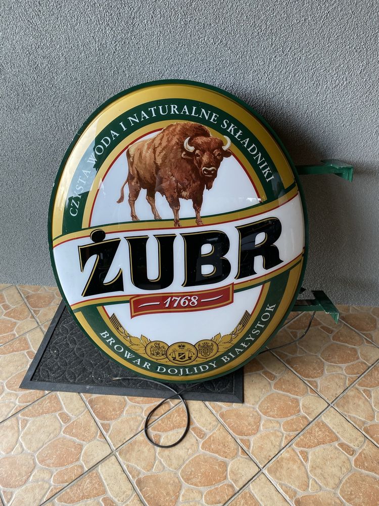 Plafon  neon reklamowy żubr