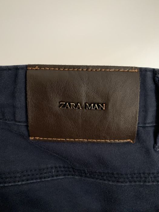 Męskie Granatowe spodnie Zara