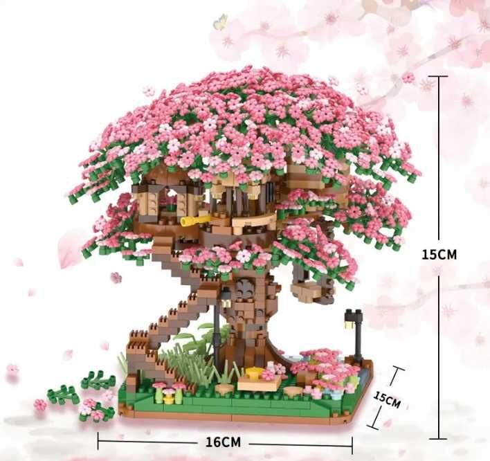 KLOCKI KONSTRUKCYJNE drzewo japońskie bonsai prezent dla dziecka