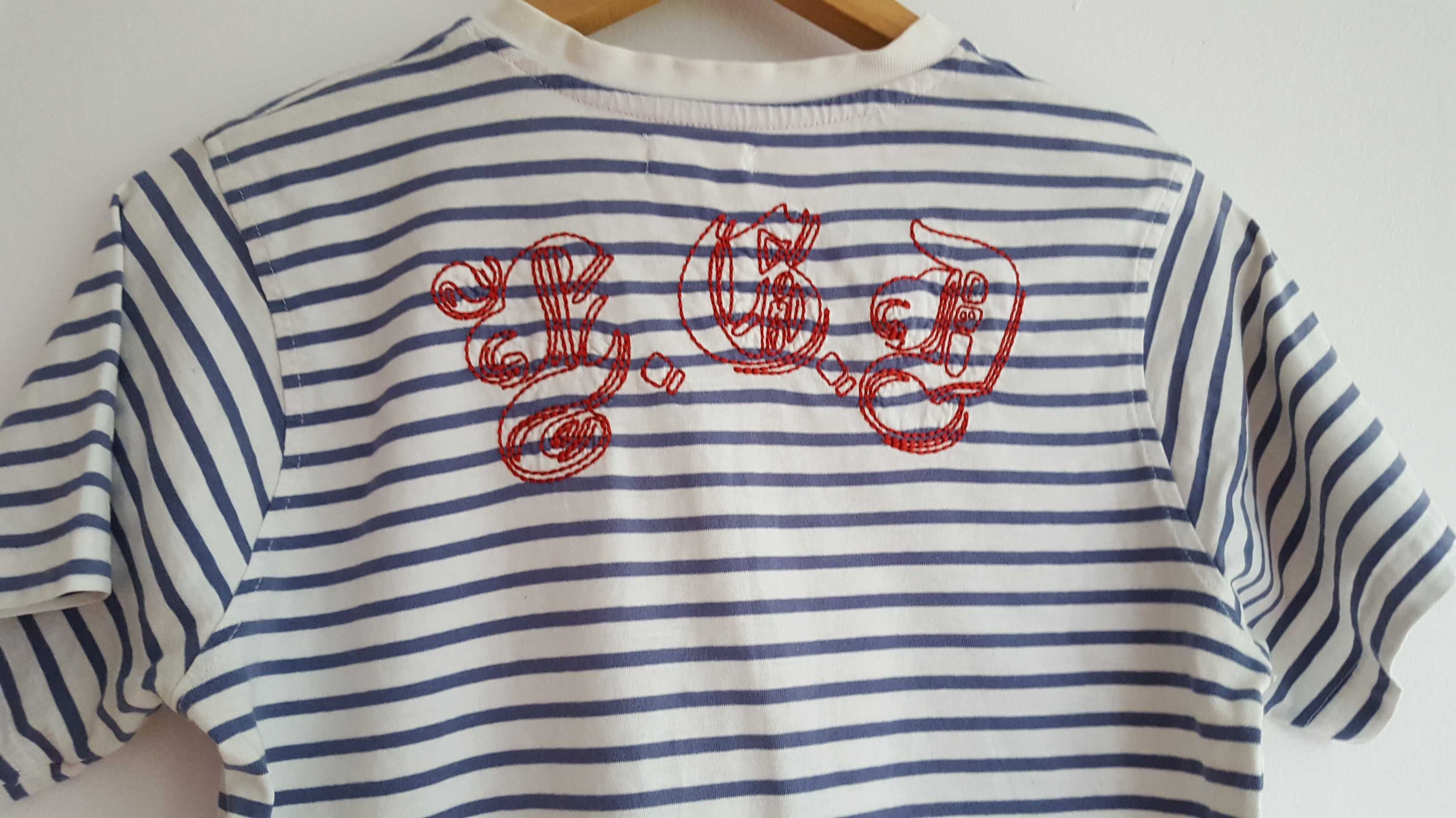 T-shirt Regatta w paseczki styl marynarski M bawełna