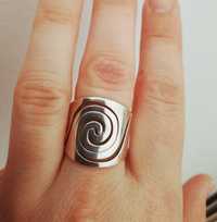 Srebrny pierścionek spirala 925 Mexico