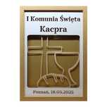 Personalizowana Ramka 3D Shadow Box Pamiątka Komunii Kielich