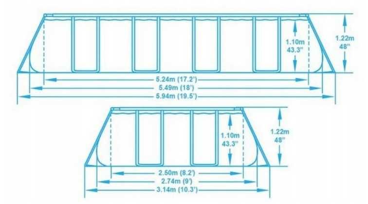 Basen stelażowy Bestway 549x274x122cm + pompa piaskowa