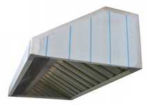 Okap gastronomiczny 150x70x40 - filtry i turbina
