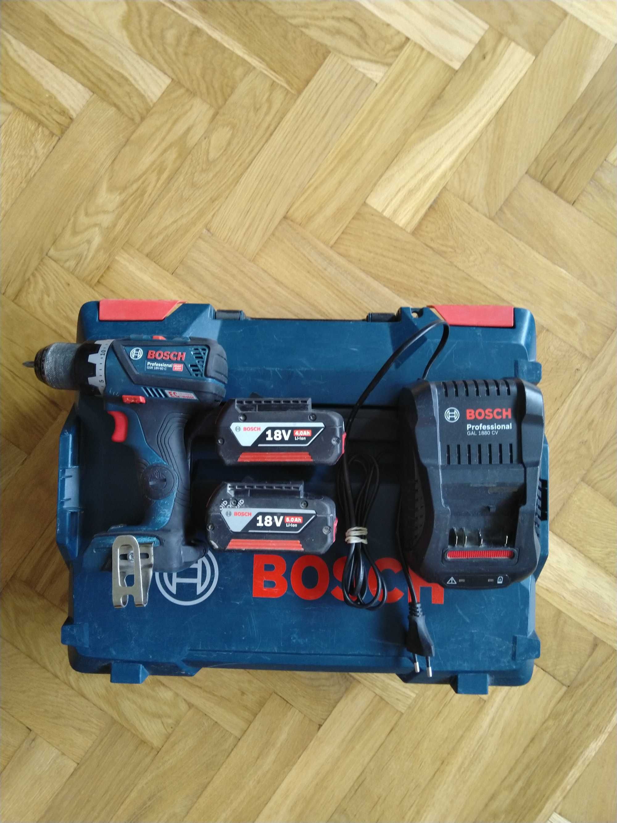 Wiertarka-Wkrętarka Bosch Professional GSR 18V-60C aku 5ah+4ah