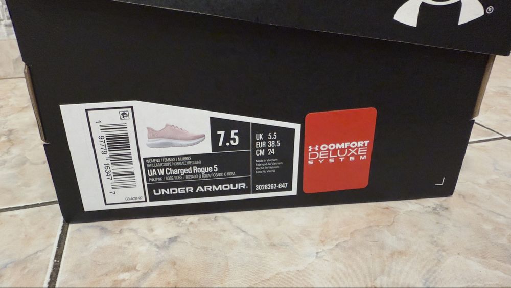 Under Armour жіночі рожеві кросівки charged rogue 5, розмір 38,5-24 см