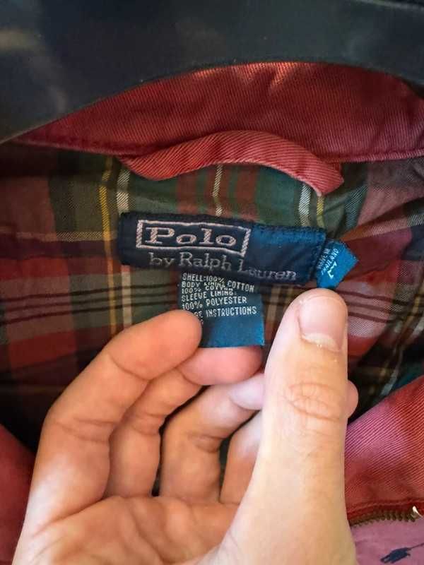 Kurtka Ralph Lauren Harrington Pattern Checked Red Jacket L