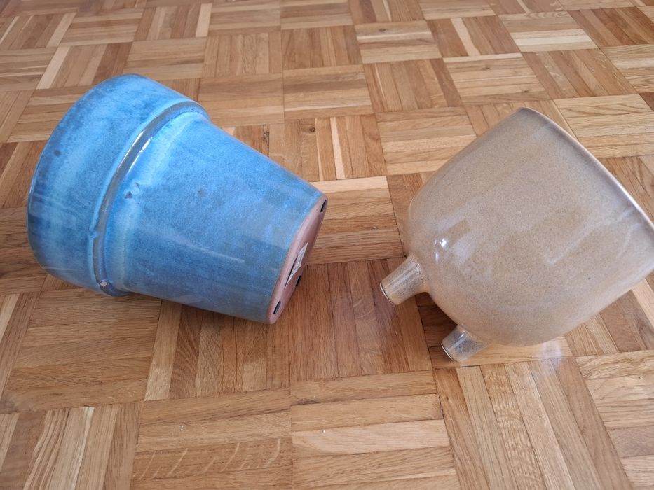 Doniczka z tkmaxx 2 sztuki petrol i bez