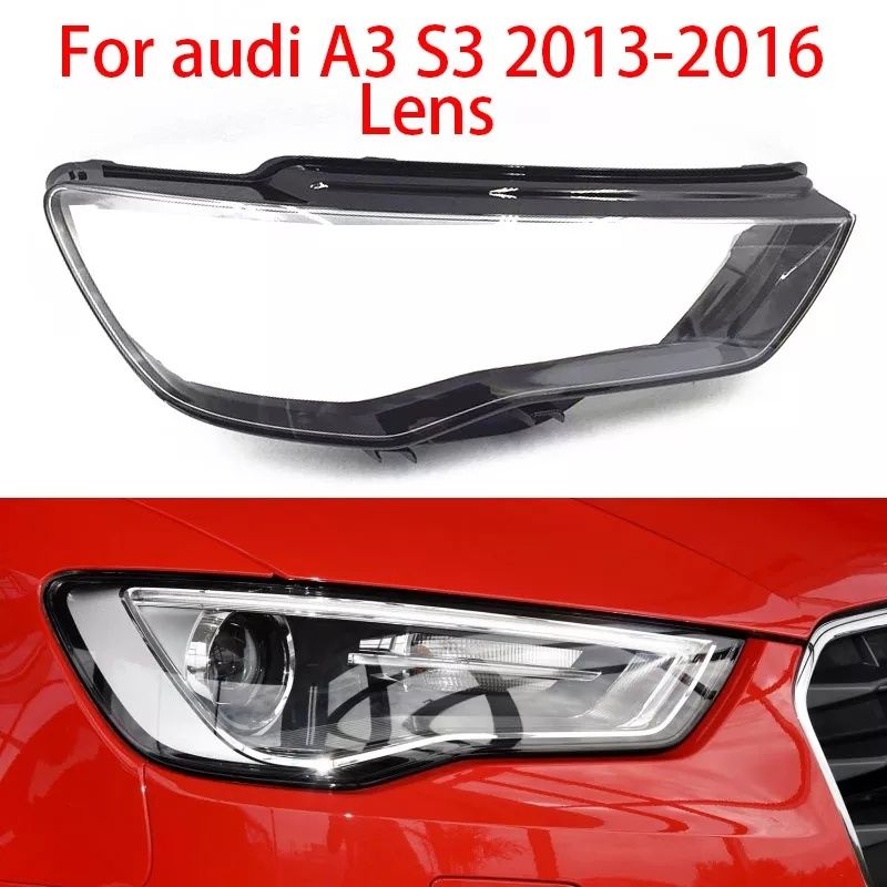 Vidro capa lente farol ótica Audi A3 S3 8V 2012 a 2016