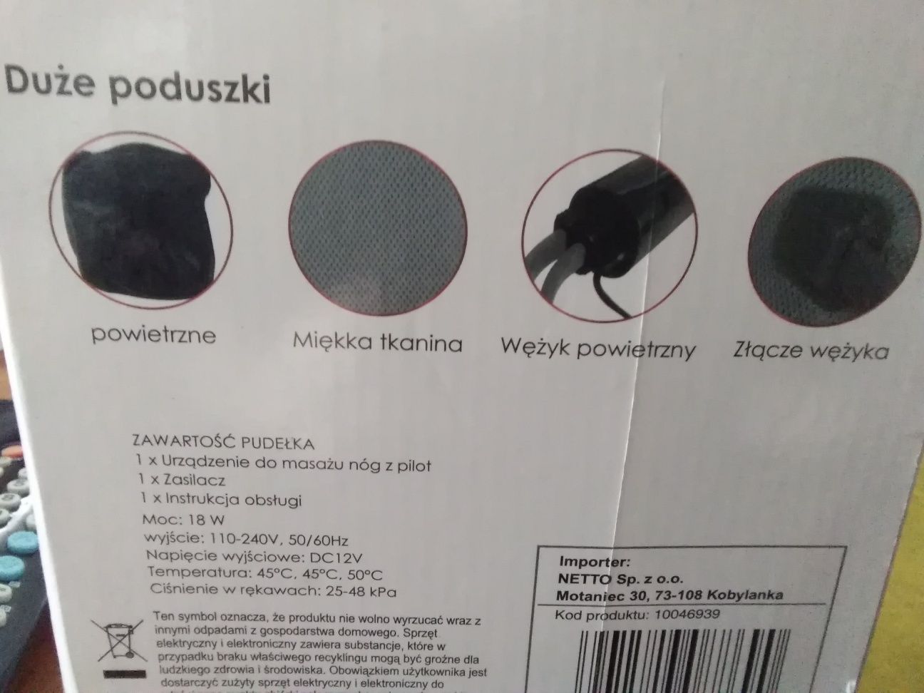 I-asist urządzenie do masażu kompresyjnego nóg.