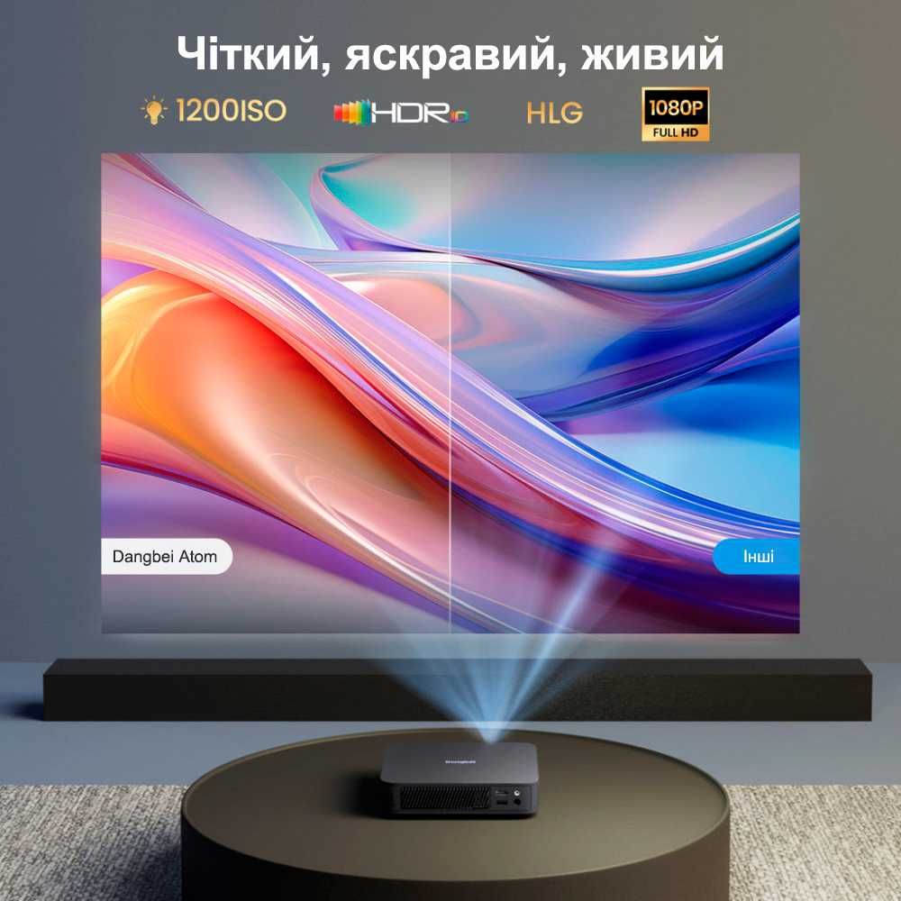 Dangbei Atom лазерний FullHD DLP проєктор з Google TV (*Київ*)