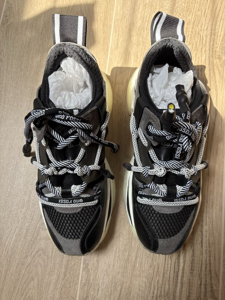 Czarne sneakersy Gino Rossi Sport 37, skórzane ugly shoes