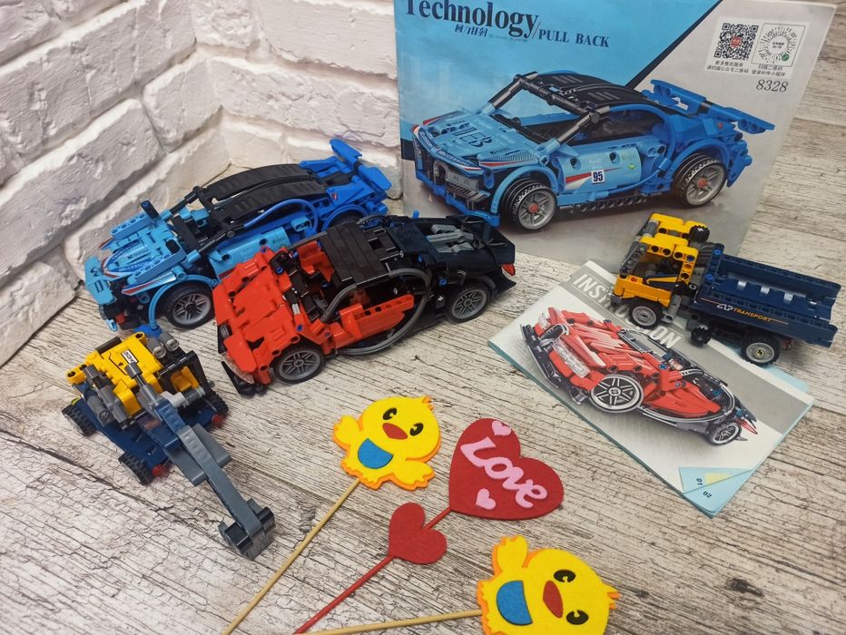 Лего ,lego,машини ,екскаватор,самосвал,набір великий+ солодкий подарун