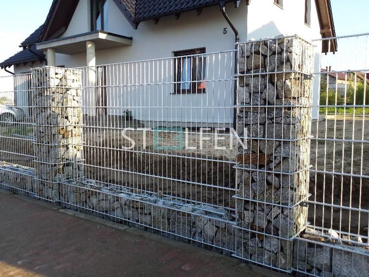 Gabiony, kosze gabionowe, ogrodzenie gabionowe, montaż gabionów