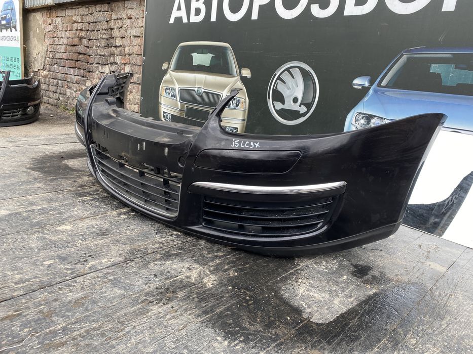 бампер передній vw golf 5 jetta 5 lc9x передний чорний гольф 5 джета 5