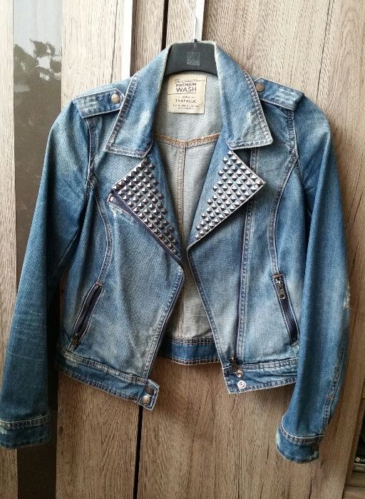 Sprzedam kurtkę jeansową z ćwiekami Zara