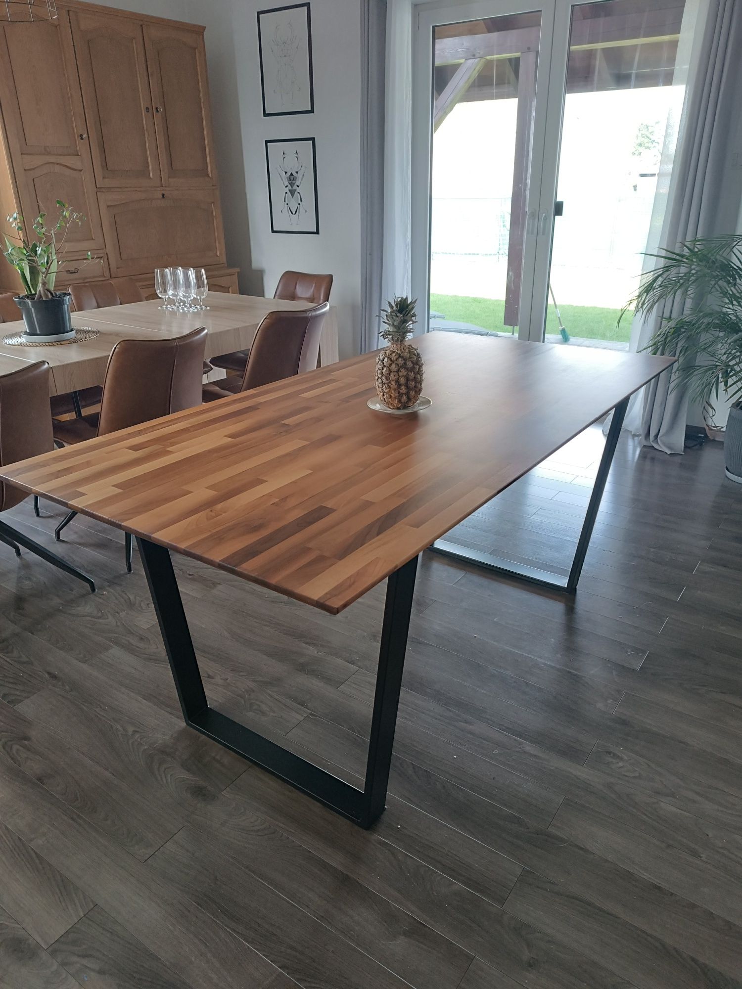Stół ciężki lite drewno loft biuro salon