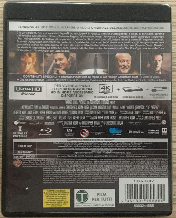 Prestiż 2006 4K UHD Ultra HD HDR Blu-ray PL