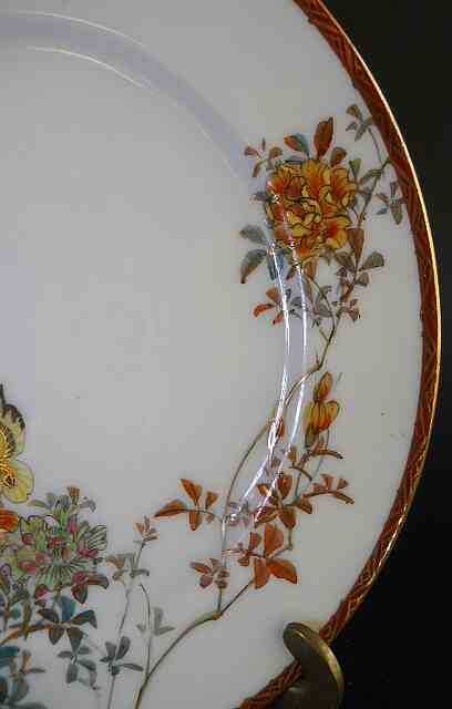 Винтажная Японская декоративная фарфоровая тарелка SATSUMA