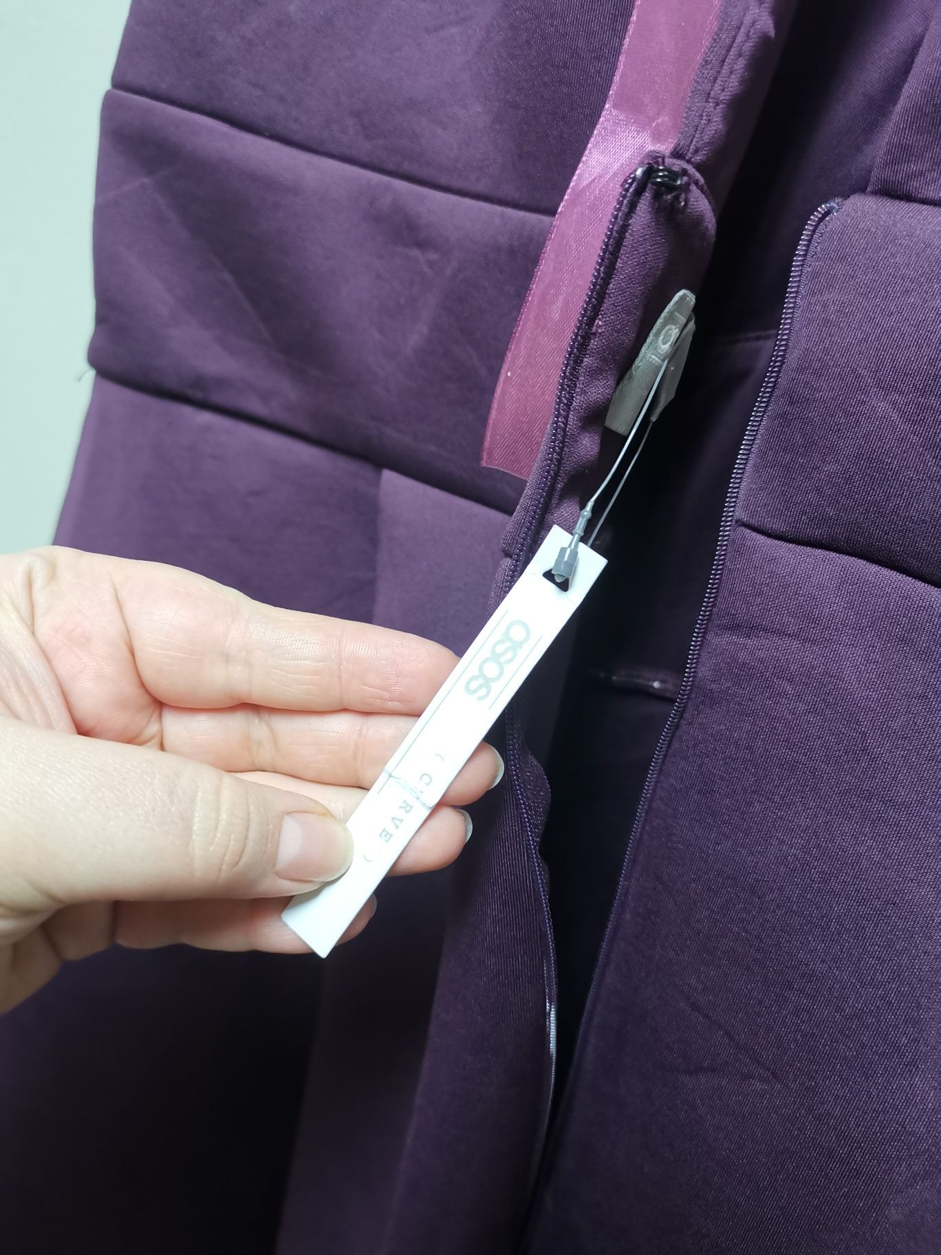50 xxxl Sukienka śliwkowa, sukienka midi fiolet, plus size Asos Curve