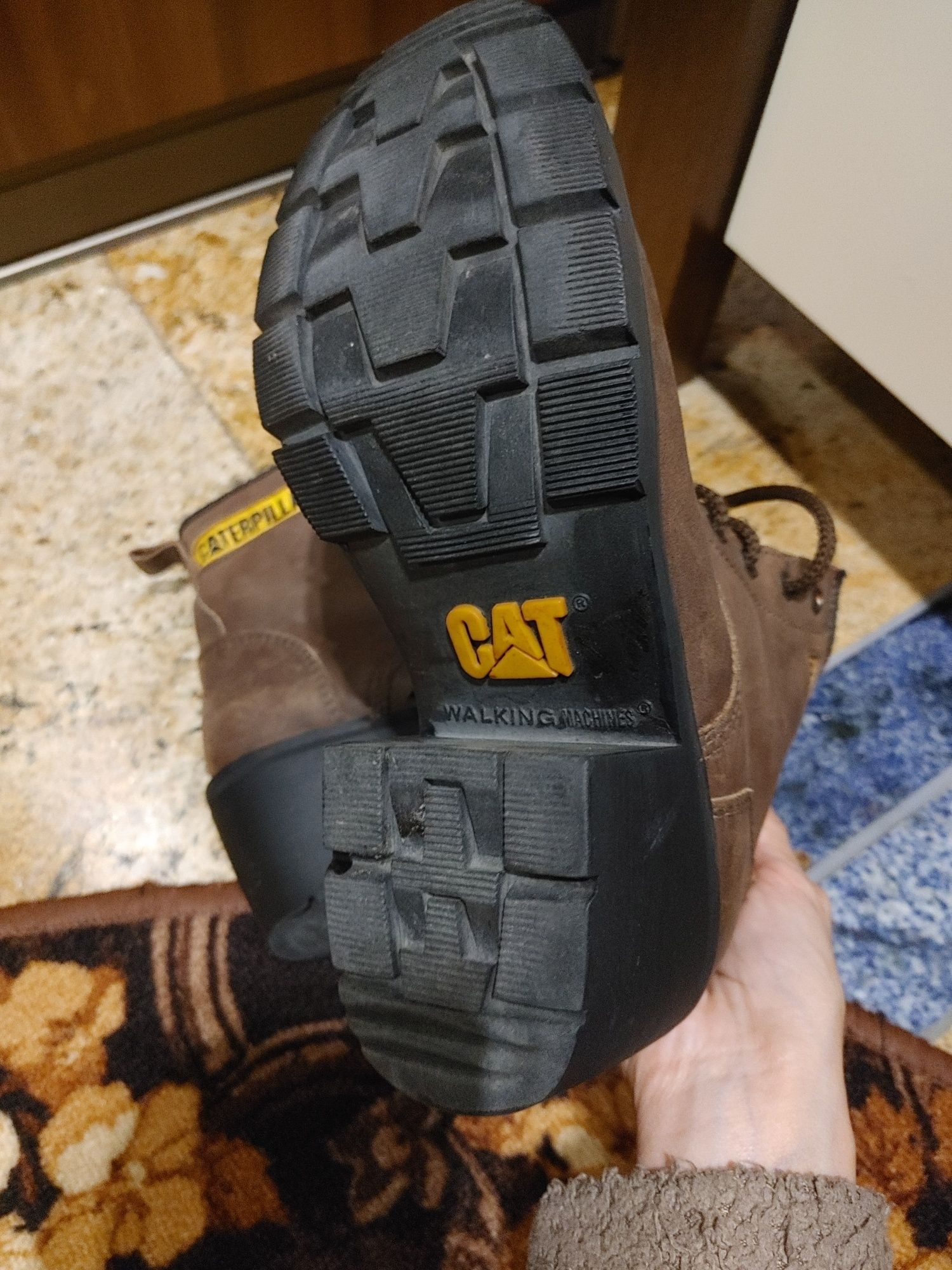 Buty caterpillar CAT damskie obcas brązowe 37
