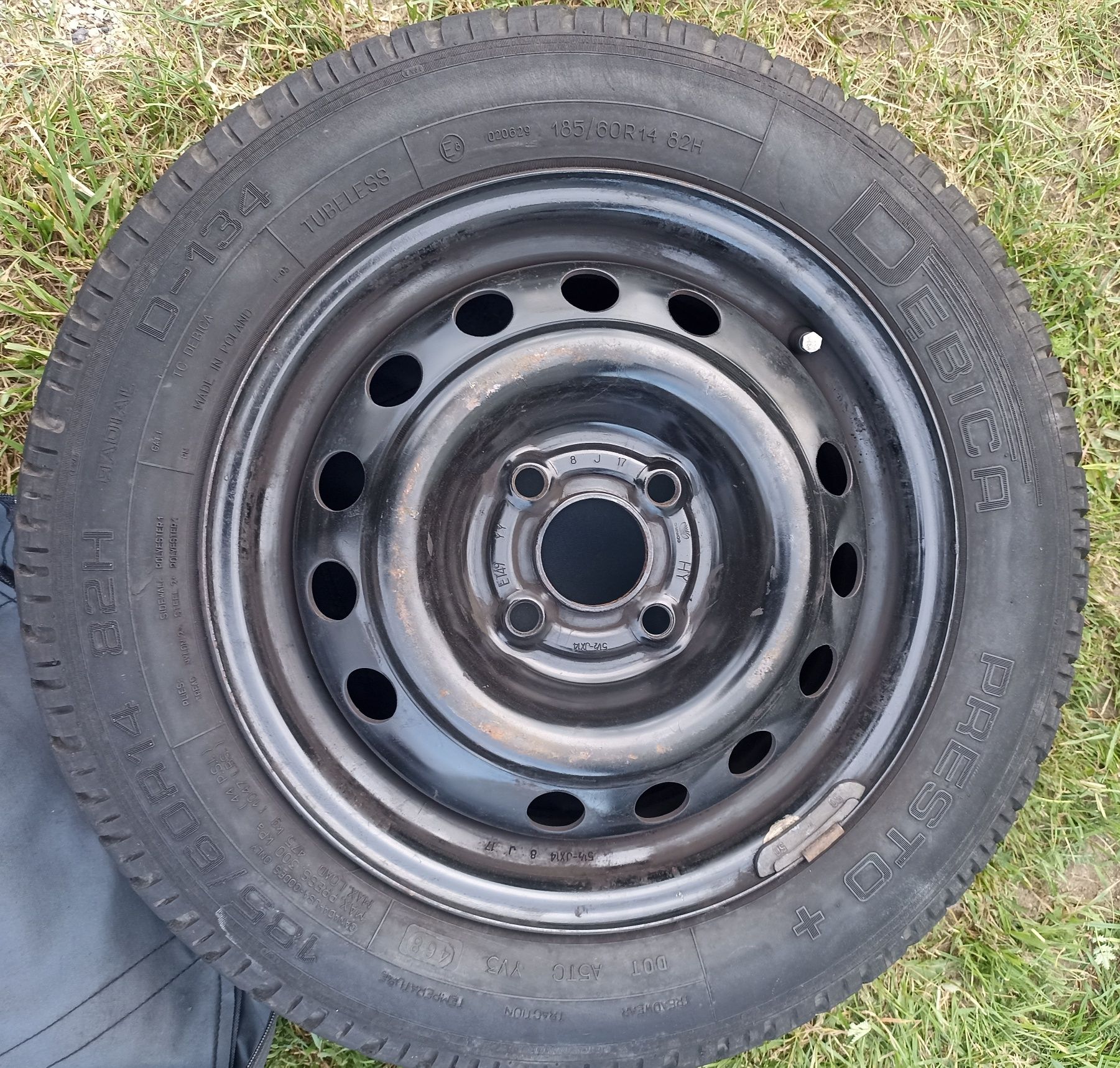 Oryginalne felgi z oponami Daewoo 175/65R14