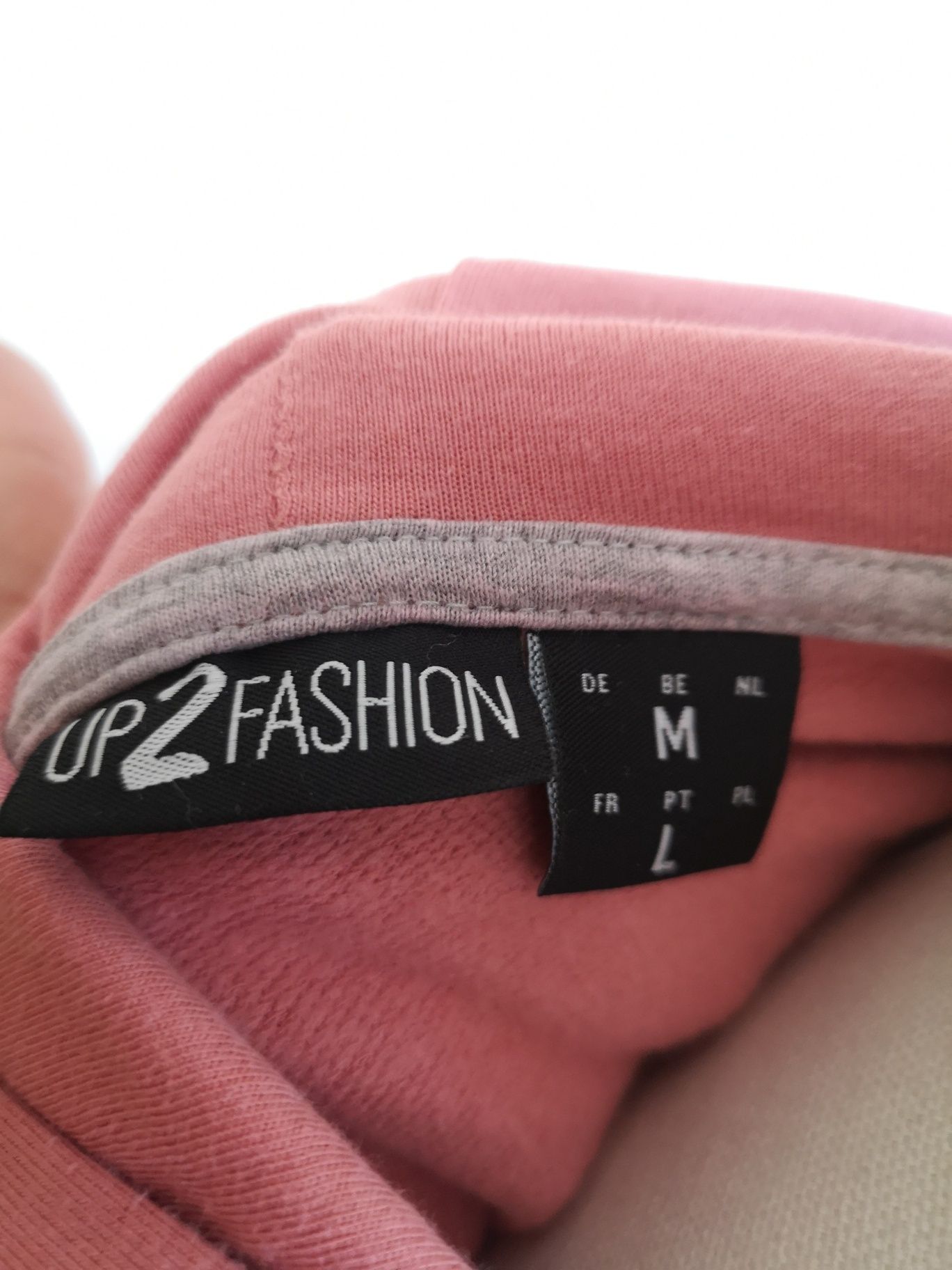 Długa bluza tunika sukienka dresowa 38 40 M L różowa sweter
