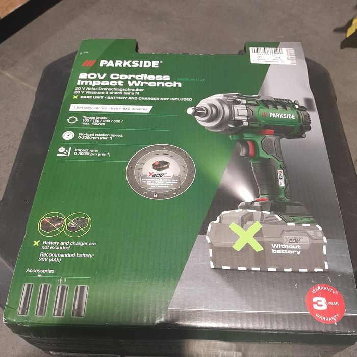 Klucz udarowy parkside passk 20-li c4