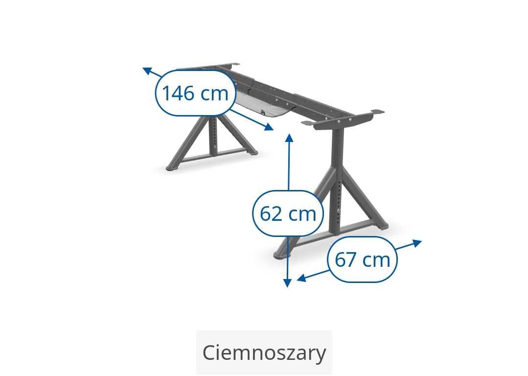 Stół z regulacją wysokości 160x80 cm IDÅSEN