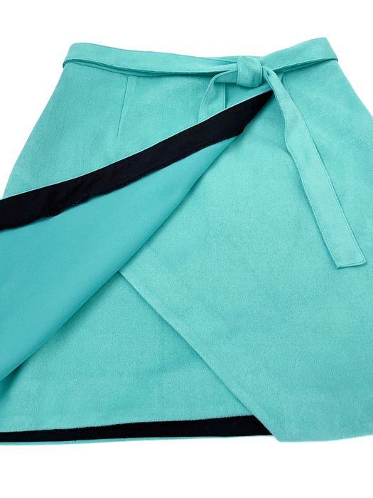 Шикарна спідниця з еко-замші на запах River Island, XS