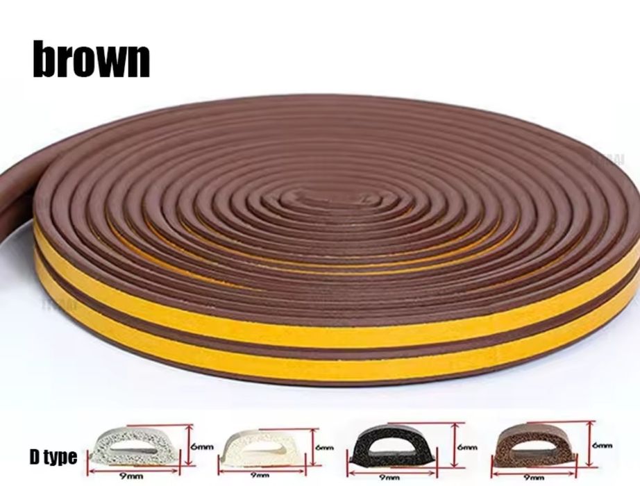 Самоклеючий ущільнювач D 10 метрів  6мм х 9мм