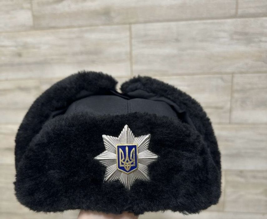 шапка вушанка поліцейська