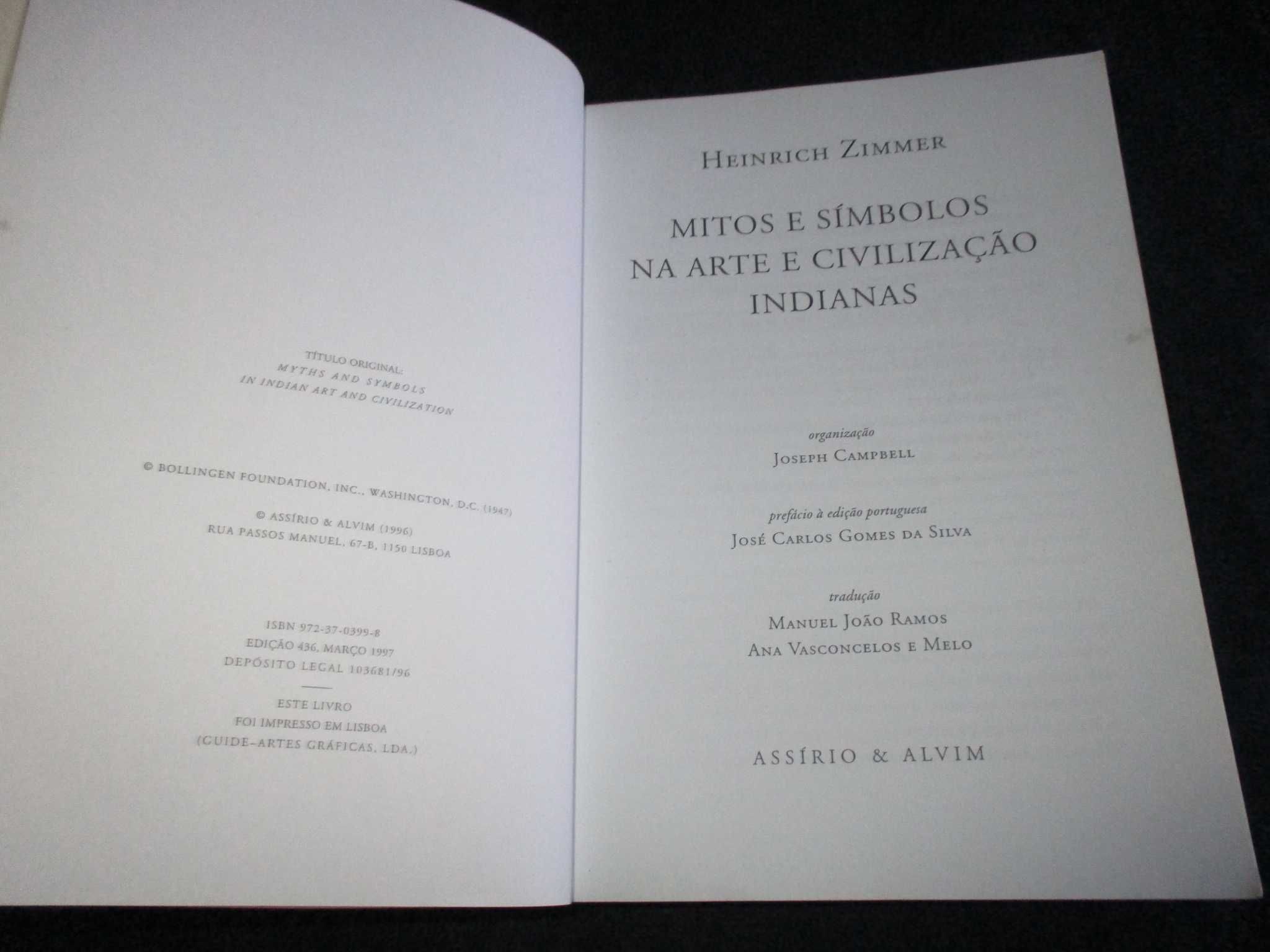 Livro Mitos e Símbolos na Arte e Civilização Indianas Heinrich Zimmer