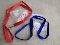 Lanyards/ fitas/ porta chaves azul vermelho NOVO