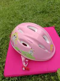 Kask rowerowy dziecięcy, kask dla dziewczynki różowy