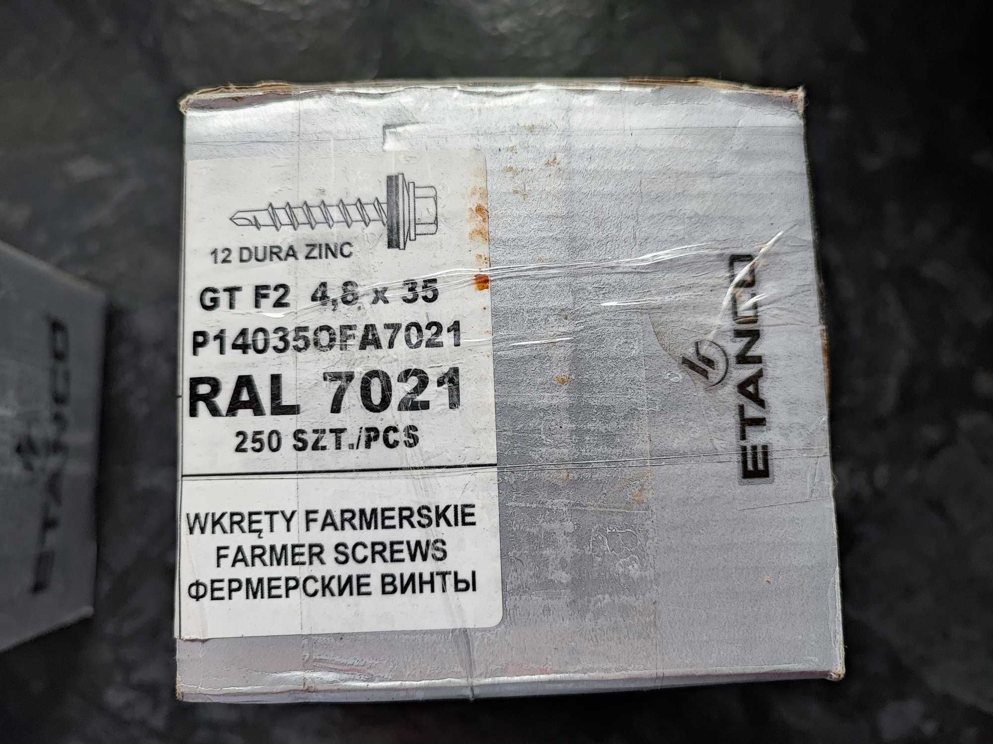 Wkręty FARMERY ETANCO antracyt RAL 7021 4,8x35 mm 500szt.