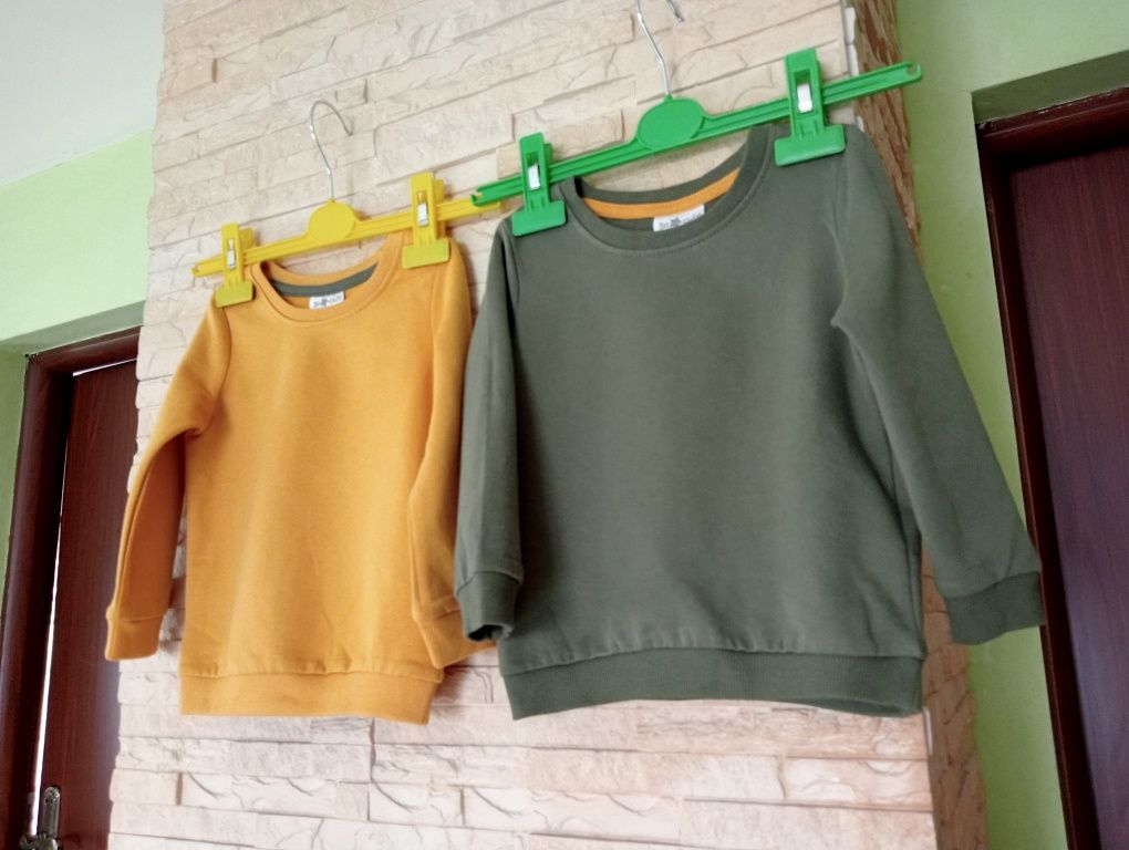 Bluzki, bluzy chłopięce z długim rękawem, zestaw, komplet bluz, r. 86